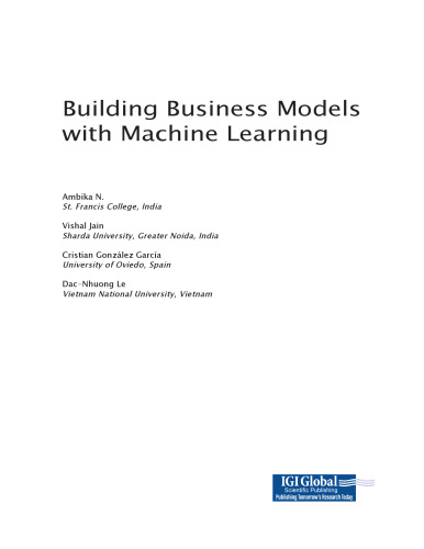 Building Business Models with Machine Learning