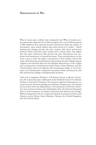 Bureaucracies at War: The Institutional Origins of Miscalculation