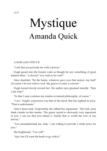 Mystique (Bantam Books Historical Romance)