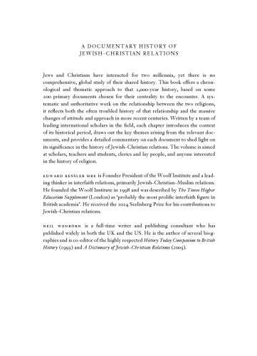 A Documentary History of Jewish–Christian Relations: From Antiquity to the Present Day