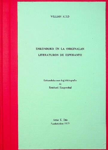 Enkonduko en la originalan literaturon de esperanto