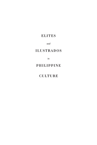 Elites and Ilustrados in Philippine Culture