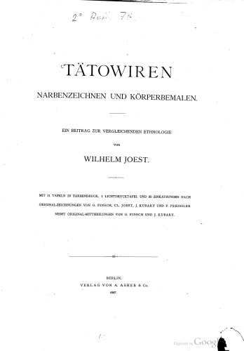 Tätowiren [Tätowieren], Narbenzeichnen und Körperbemalung