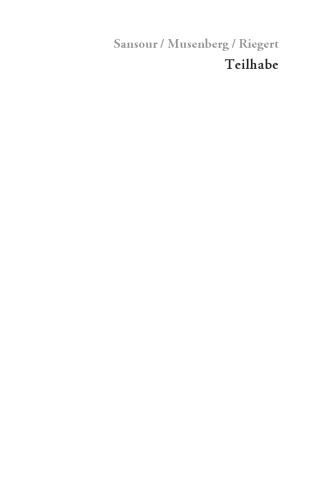 Teilhabe: Reflexionen eines unscharfen Begriffs