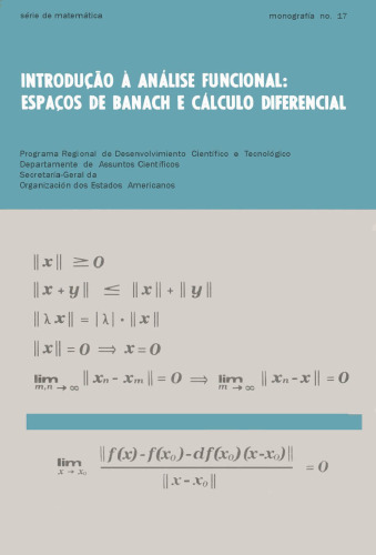 Introducao a Analise Funcional Espacos de Banach e Calculo Diferencial