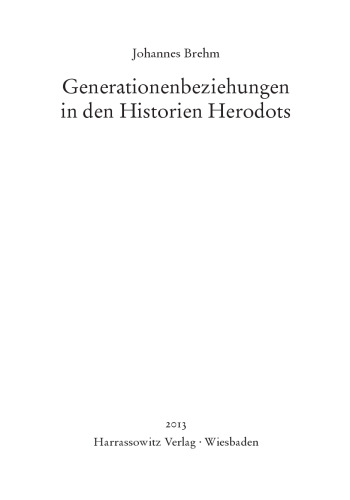 Generationenbeziehungen in den Historien Herodots