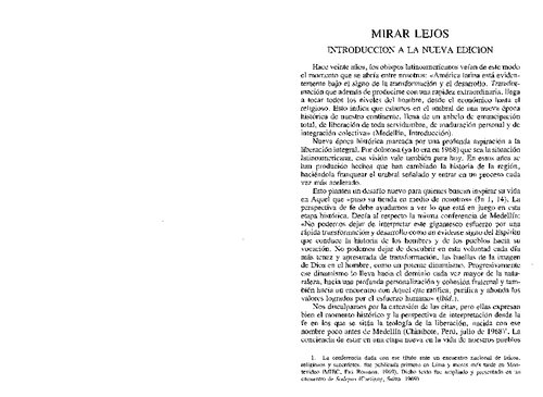 Mirar lejos : Introducción a la nueva edición [1988]