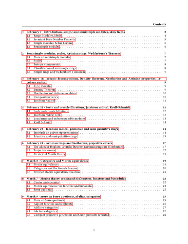 Noncommutative Algebra: 18.706 (S23), Full Lecture Notes