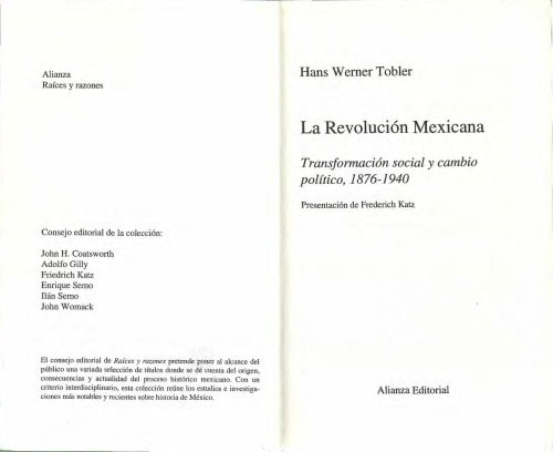 La revolución mexicana. Transformación social y cambio político