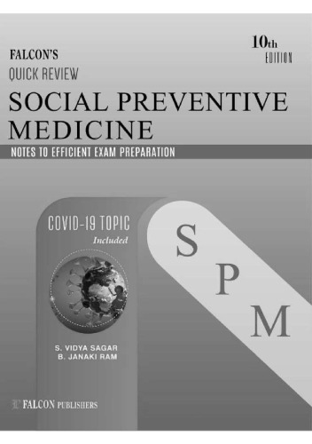 Community Medicine Falcon's SPM Book (Quick Review) - Preventive and Social Medicine With Communicable Disease Chart, Notes to Efficient Exam Preparation, 10th Edition (2023)