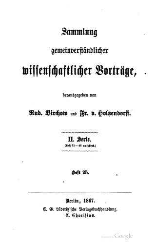 Die Stadtverwaltung der City von London. Vortrag, gehalten im Berliner Handwerkerverein am 17. Januar 1867