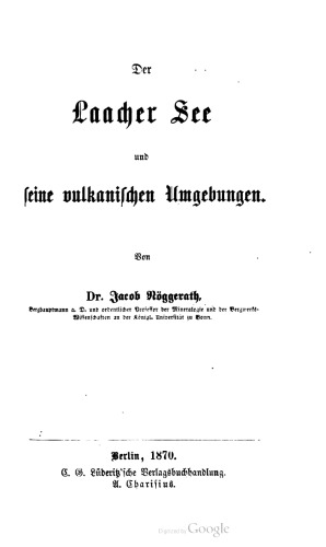 Der Laacher See und seine vulkanischen Umgebungen