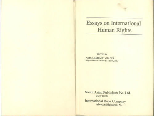 Essays on International Human Rights