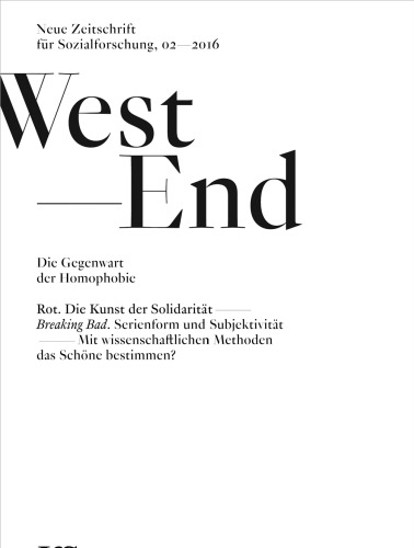 West End. Neue Zeitschrift für Sozialforschung, no. 2, 2016