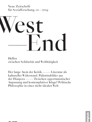 West End. Neue Zeitschrift für Sozialforschung, no. 1, 2019
