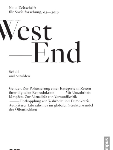 West End. Neue Zeitschrift für Sozialforschung, no. 2, 2019