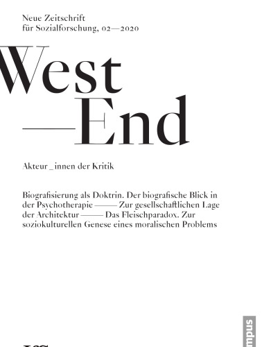 West End. Neue Zeitschrift für Sozialforschung, no. 2, 2020