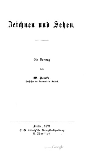 Zeichnen und Sehen. Ein Vortrag