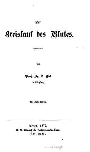 Der Kreislauf des Blutes