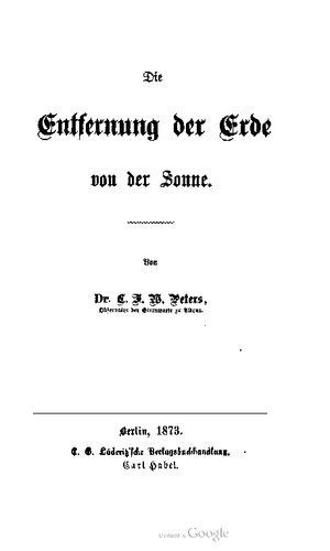 Die Entfernung der Erde von der Sonne.