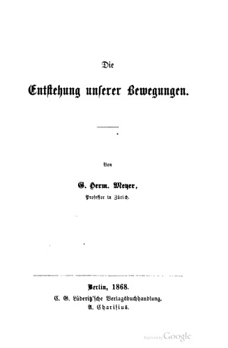 Die Entstehung unserer Bewegungen