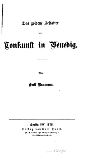 Das goldene Zeitalter der Tonkunst in Venedig