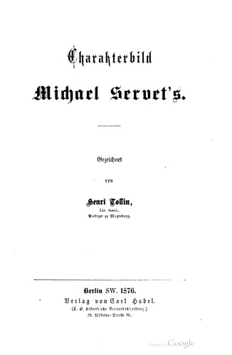 Charakterbild Michael Servets