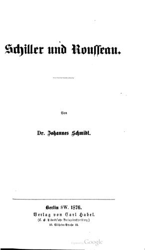 Schiller und Rousseau