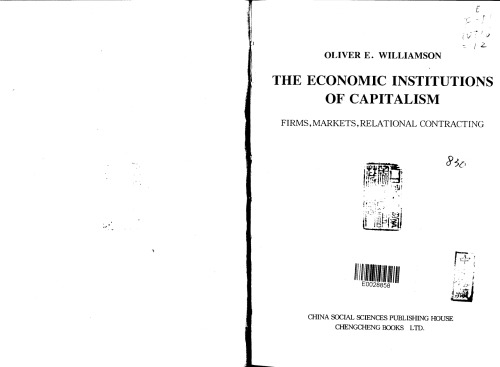 The Economic Institutions of Capitalism