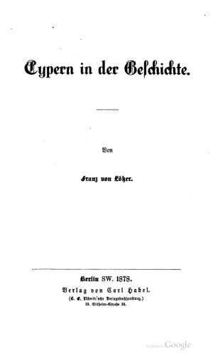 Cypern [Zypern] in der Geschichte