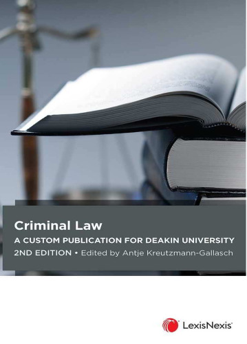 Criminal Law A Custom Publication for Deakin University