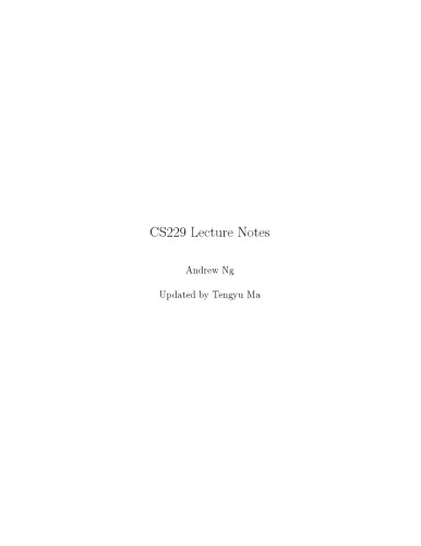 CS229 Lecture Notes