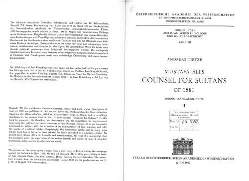 Counsel for Sultans of 1581