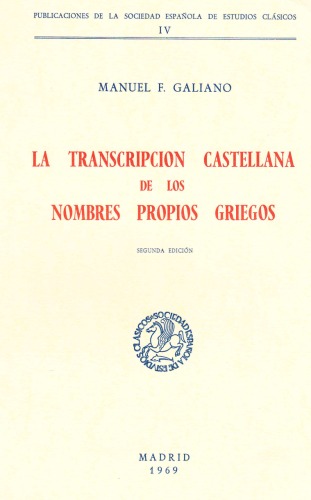 La transcripcion castellana de los nombres propios griegos