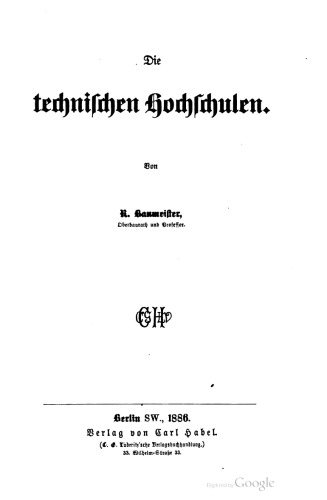 Die technischen Hochschulen