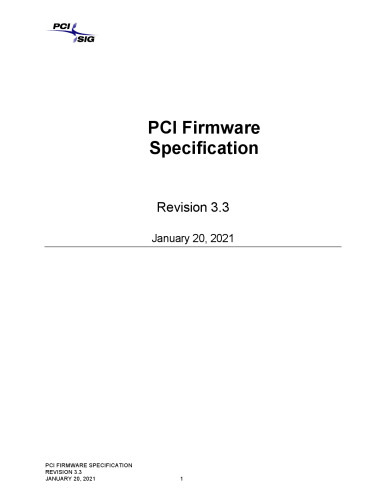PCI Firmware Specification