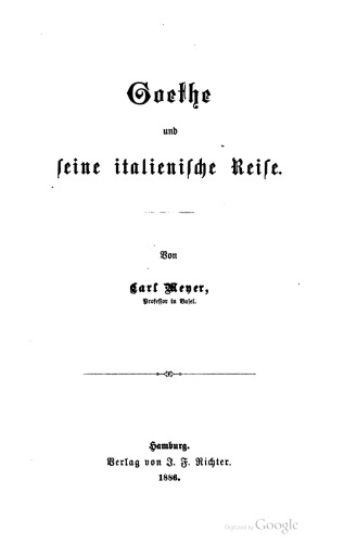 Goethe und seine italienische Reise