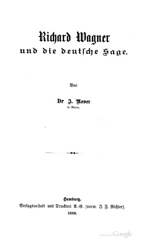 Richard Wagner und die deutsche Sage