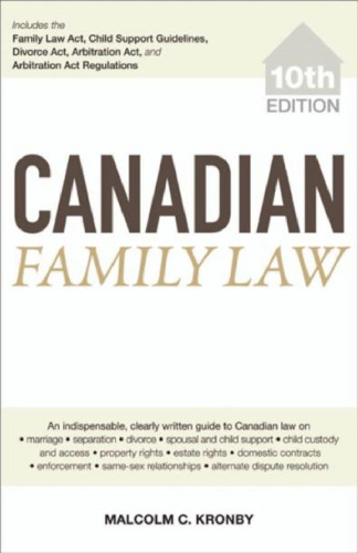 Canadian Family Law, 10th Edition