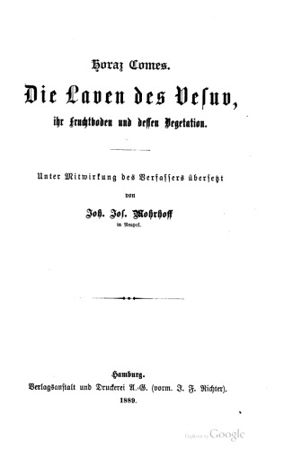 Die Laven des Vesuv, ihr Fruchtboden und dessen Vegetation