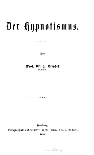 Der Hypnotismus