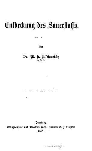 Entdeckung des Sauerstoffs