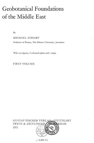 Geobotanical Foundations of the Middle East