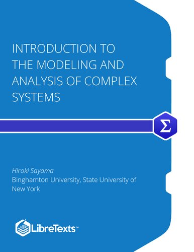 Introduction to the Modeling and Analysis of Complex Systems