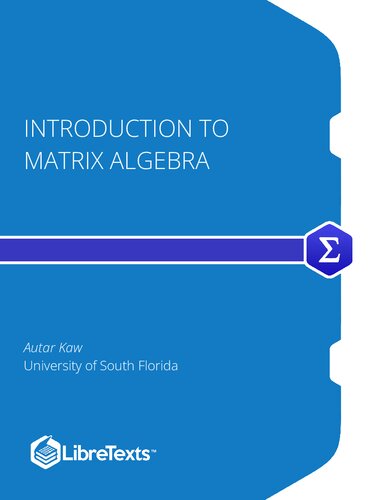Introduction to Matrix Algebra