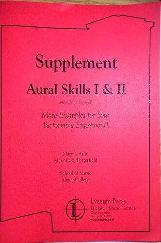 Supplement for Aural Skills I & II