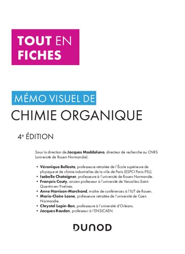 Mémo visuel de chimie organique