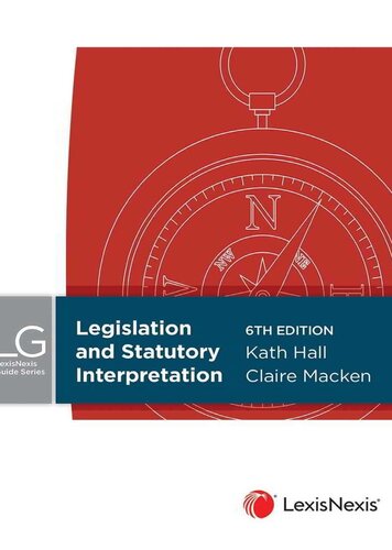 Legislation and Statutory Interpretation