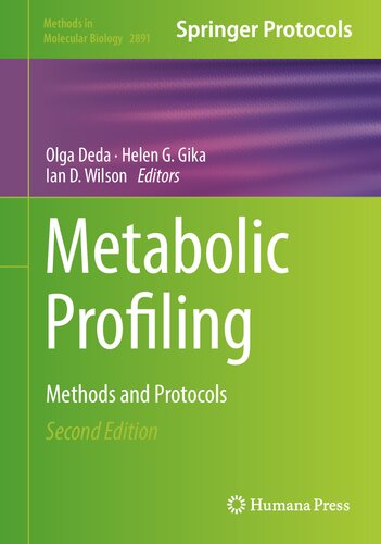 Metabolic Profiling: Methods and Protocols (Methods in Molecular Biology, 2891)