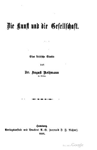 Die Kunst und die Gesellschaft